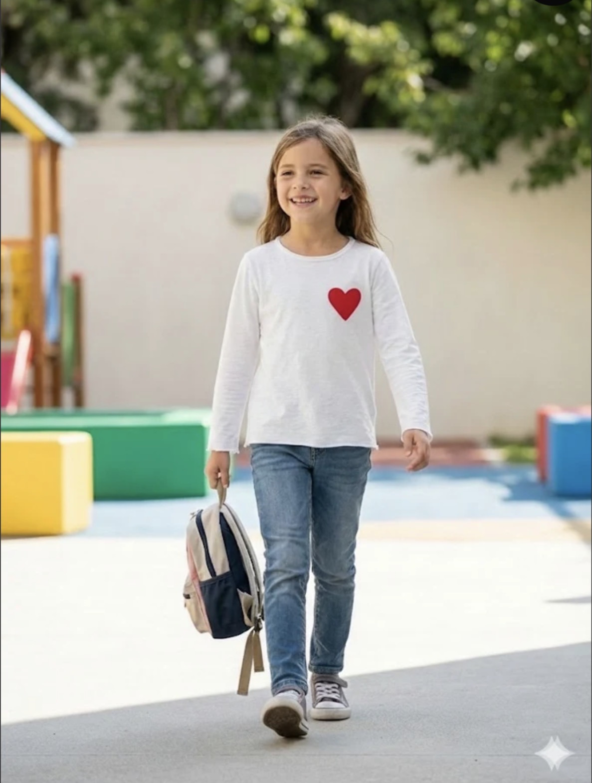 T-Shirt à manches longues avec cœur